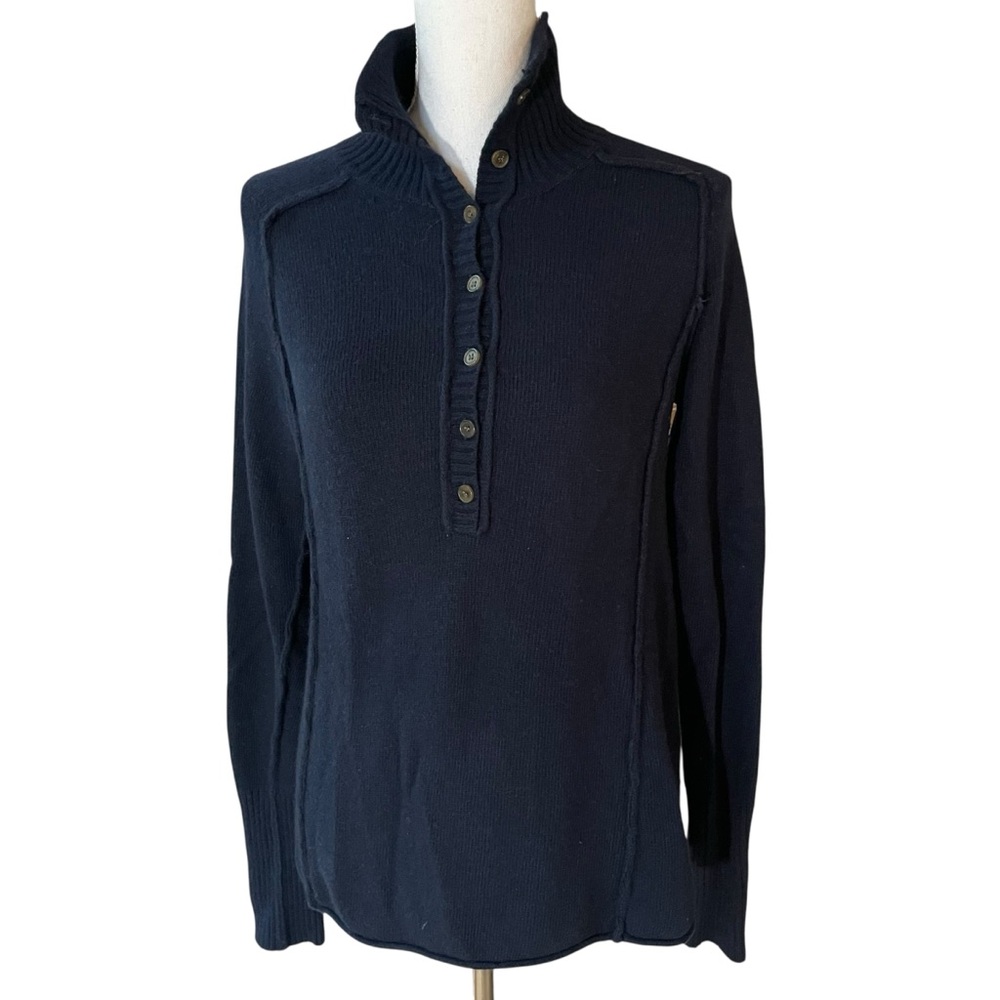Soft Surroundings Cashmere Angora Blend Navy Sweater.  Size PM